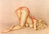 Hamlet Play Scene Paintings - Now Thats the Way to Play Leapfrog by Alberto Vargas by Unknown Artist